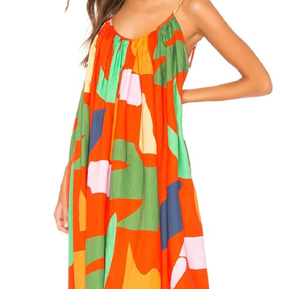 Mara Hoffman Orange Multi-Color Maxi Dress